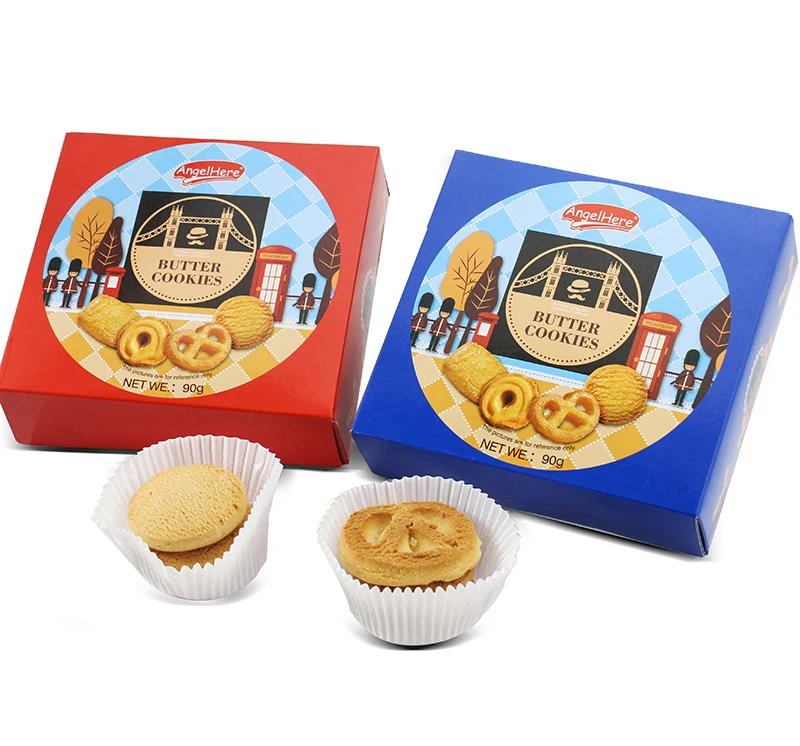 2023 Angelhere 100g Danish style Butter Cookies with paper box cooki manufacturer
