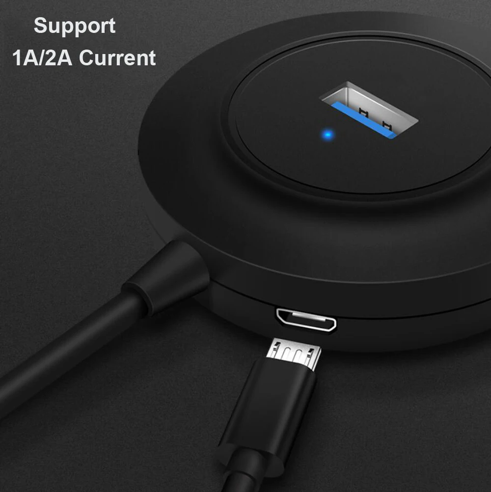 USB-концентратор с 4 портами USB 3 0 Тип c портативный хаб для передачи данных Круглый адаптер micro usb Для iMac Pro MacBook Air Mac Mini