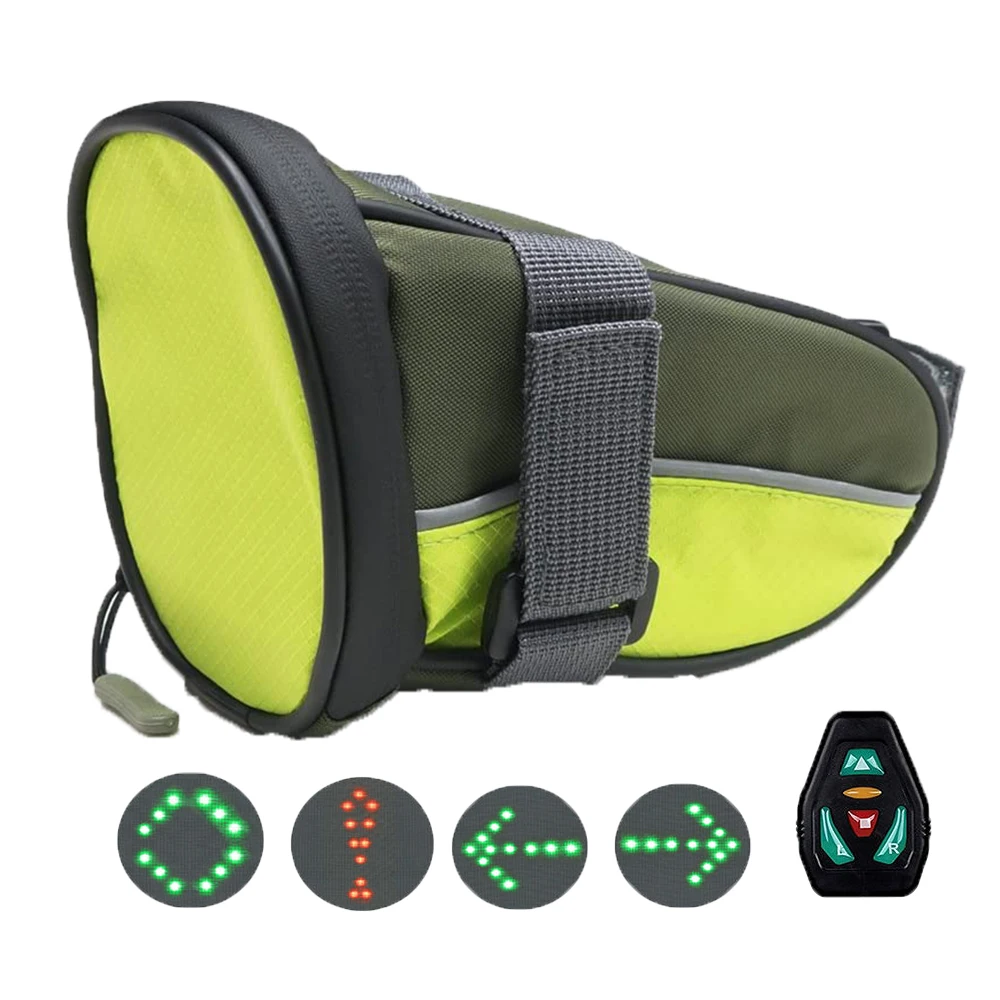Waterproof Bike Bag Portable Saddle Bag With Tail Light Bicycle Bag MTB Road Bike Cycling Rear Seatpost Bicycle Accessories