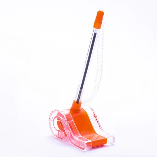 Custom Logo Plastic Promotional Pen Desk Counter Pen with Flexible Cord