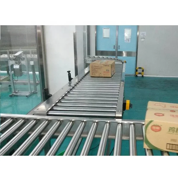 Stainless Steel Profile Food Packing Carton Transport Gravity Motorized Roller Conveyor System