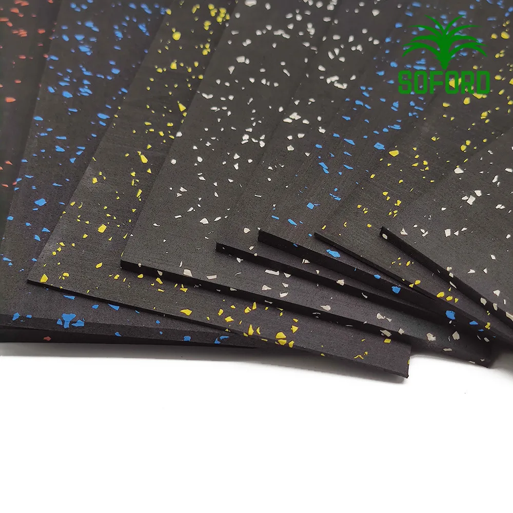 Cheap Fireproof Shockproof Gym Mats Rubber Protective Flooring  Industrial Rubber Flooring