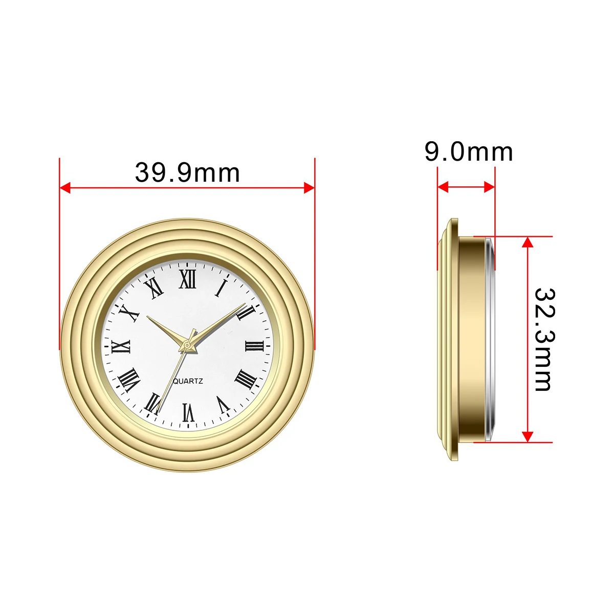 37mm 40mm 55mm waterfall bezel insert clock watch insertions