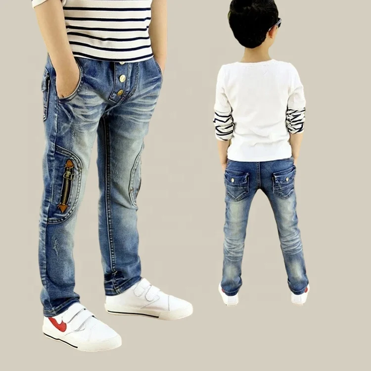High quality toddler boy jeans paint splatters kids distressed jeans skinny stretch kids jeans