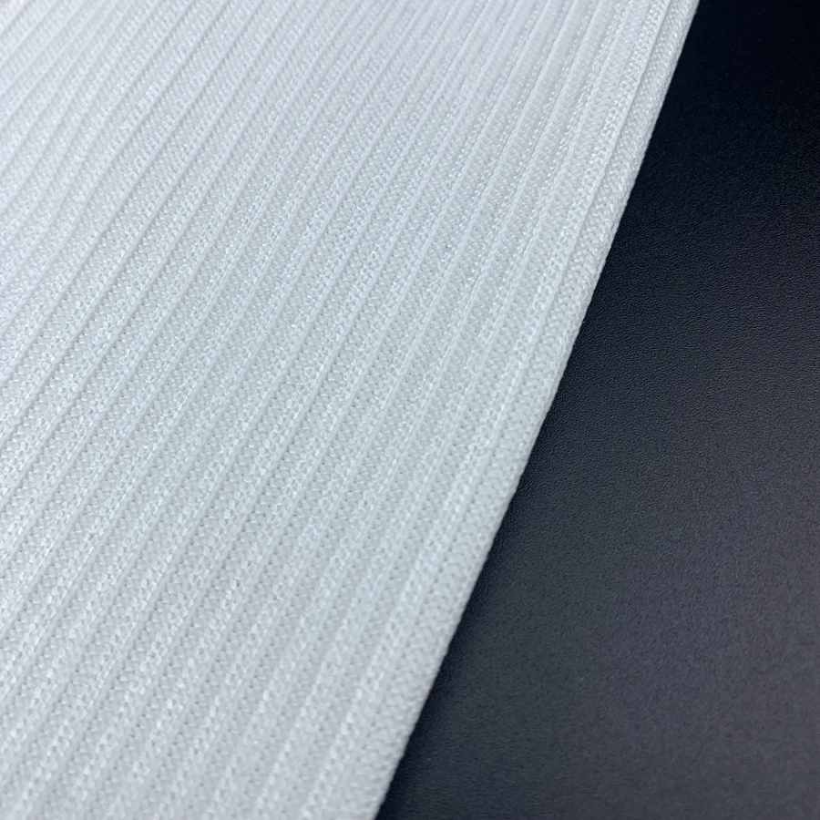 Wholesale 95% POLYESTER 5% SPANDEX ring spinning solid  THICK 250gsm custom polyester knit 2*2 rib fabric for sweater