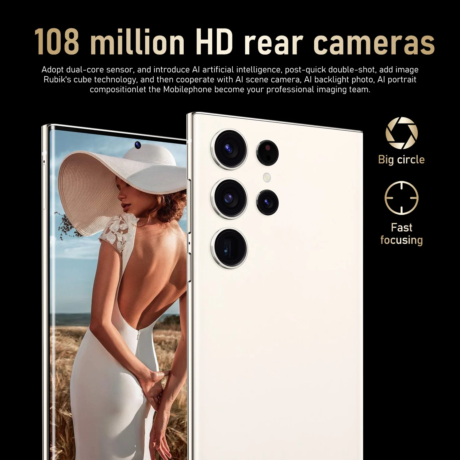 2024 New S24 Ultra Global Version Smartphone 5G Gaming Android Unlocked Cellphone Dual SIM Card 8K 4K Display Large Battery