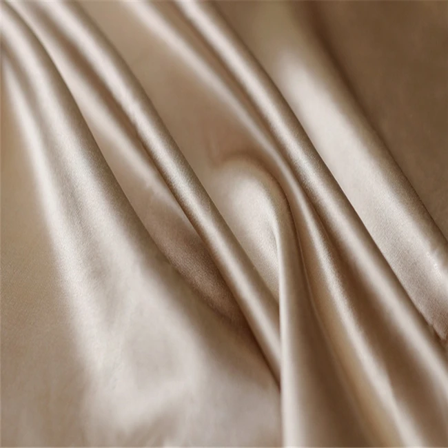 Elegant Cheap Shiny Soft Silk Cotton Satin Fabric for Skirt Shirt Clothing