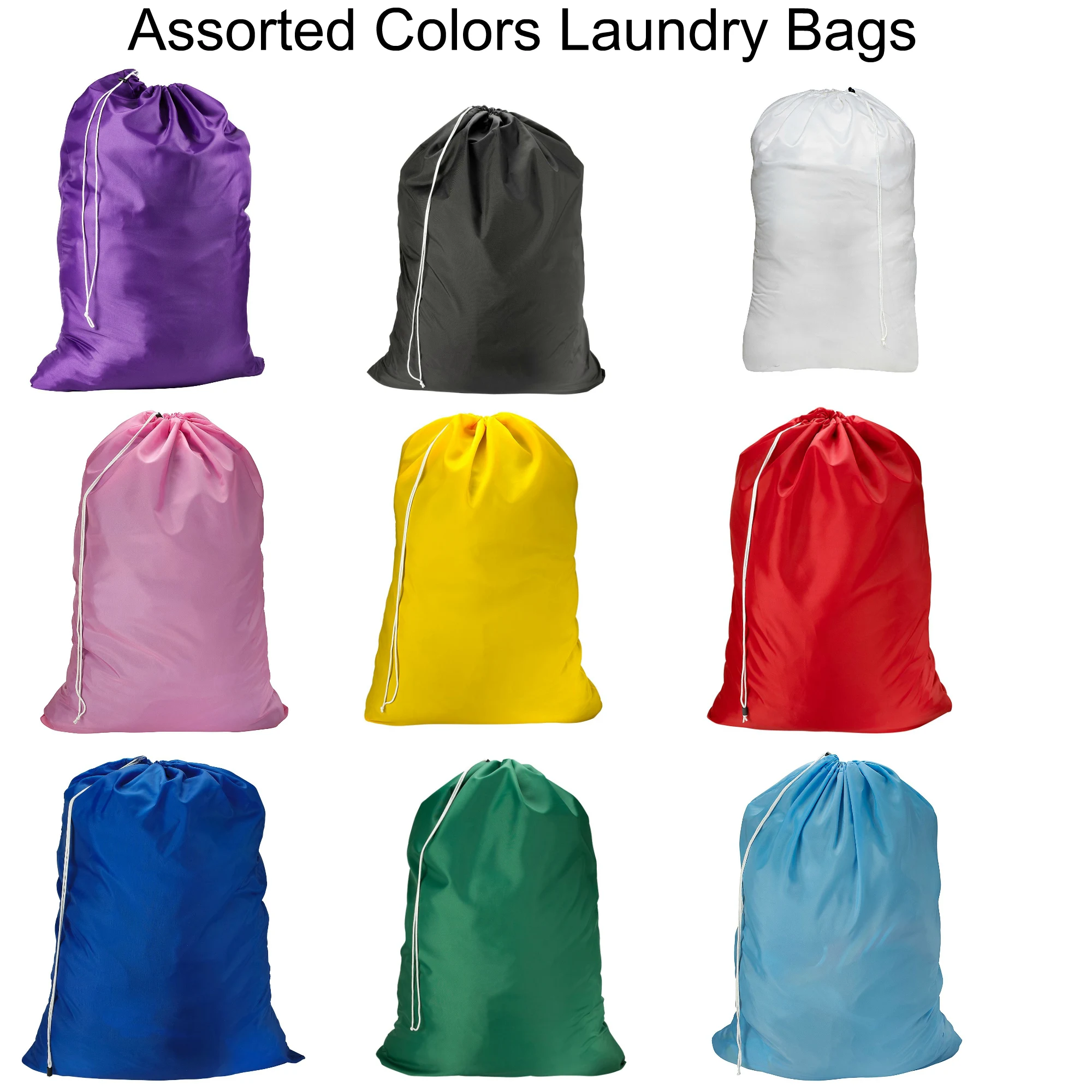 Customized logo Jumbo Size Waterproof Nylon Laundry Drawstring Bag For Hotels