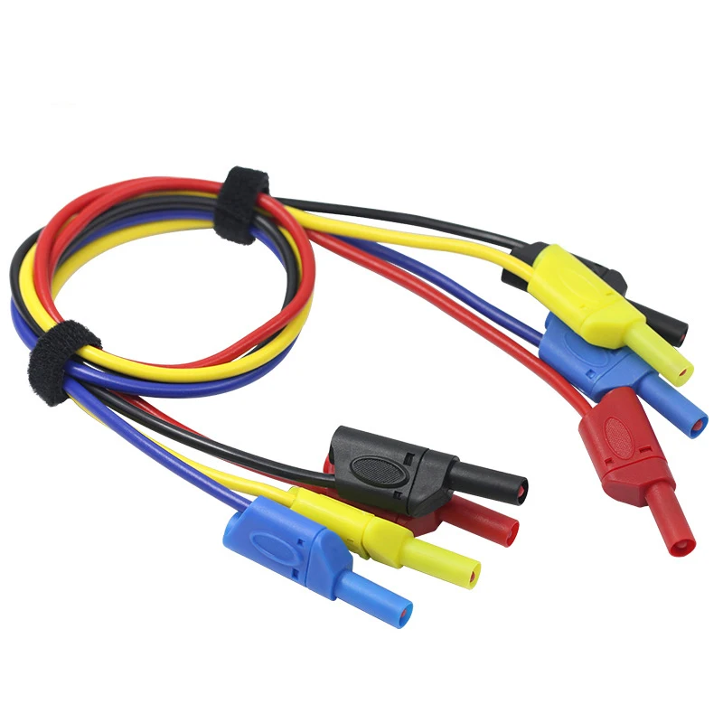 Высоковольтный Штабелируемый 4 мм Удлинительный кабель с вилкой типа «банан» «штекер-штекер», испытательные выводы, двойные вилки типа «банан»