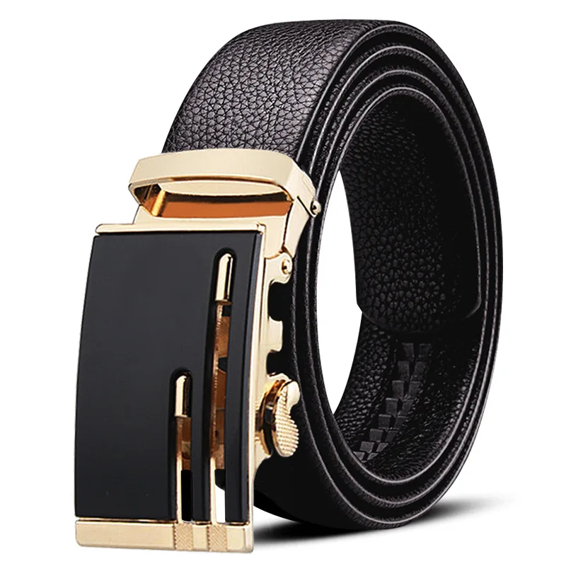 Manufacturer Custom Cheap Gold Buckles Leather Belts Mens 100% Genuine Leather