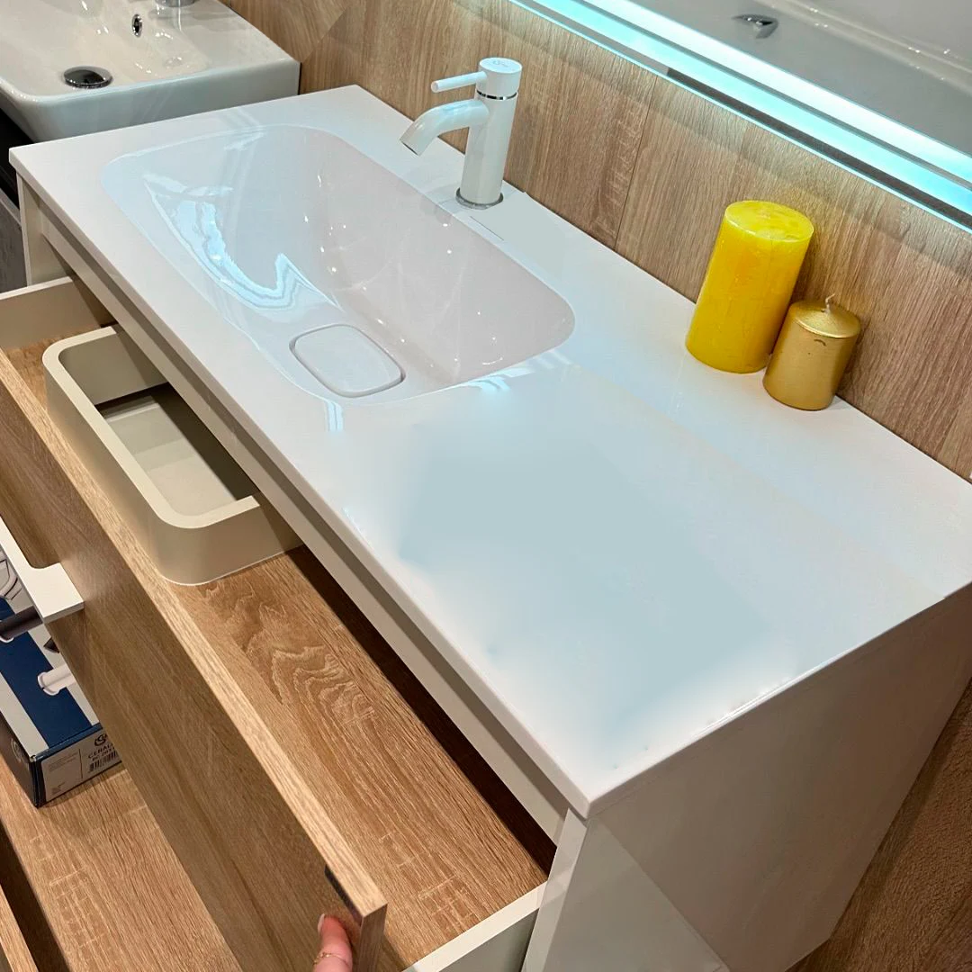 Concept Basin Semi Countertop bathroom  vasque nature cement lavabo tap basin terra vanity unit 1 hole tap mobile cabin commode