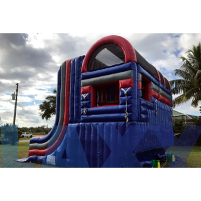 Hot sale ninja warped wall inflatable sport slide game for challenge party event