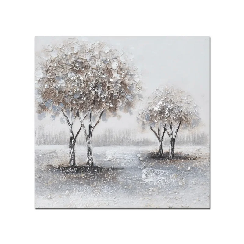 
Customized Canvas Wall Art Tree Hand Painted Pictures For wall decoration 