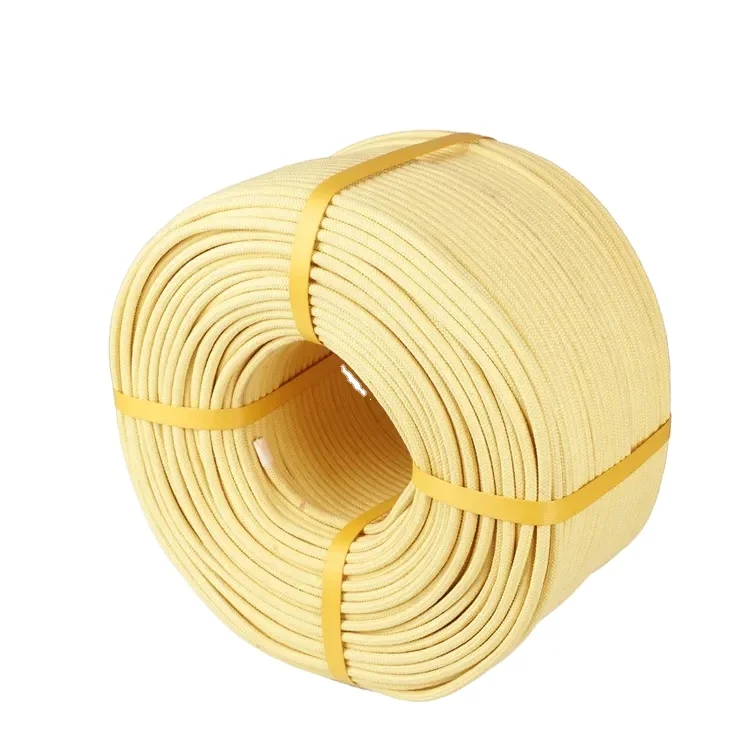 Custom High Tension Strength Fireproof flame retardant 0.5mm-40mm Aramid Fiber Braided Rope K- evlars Aramid Rope