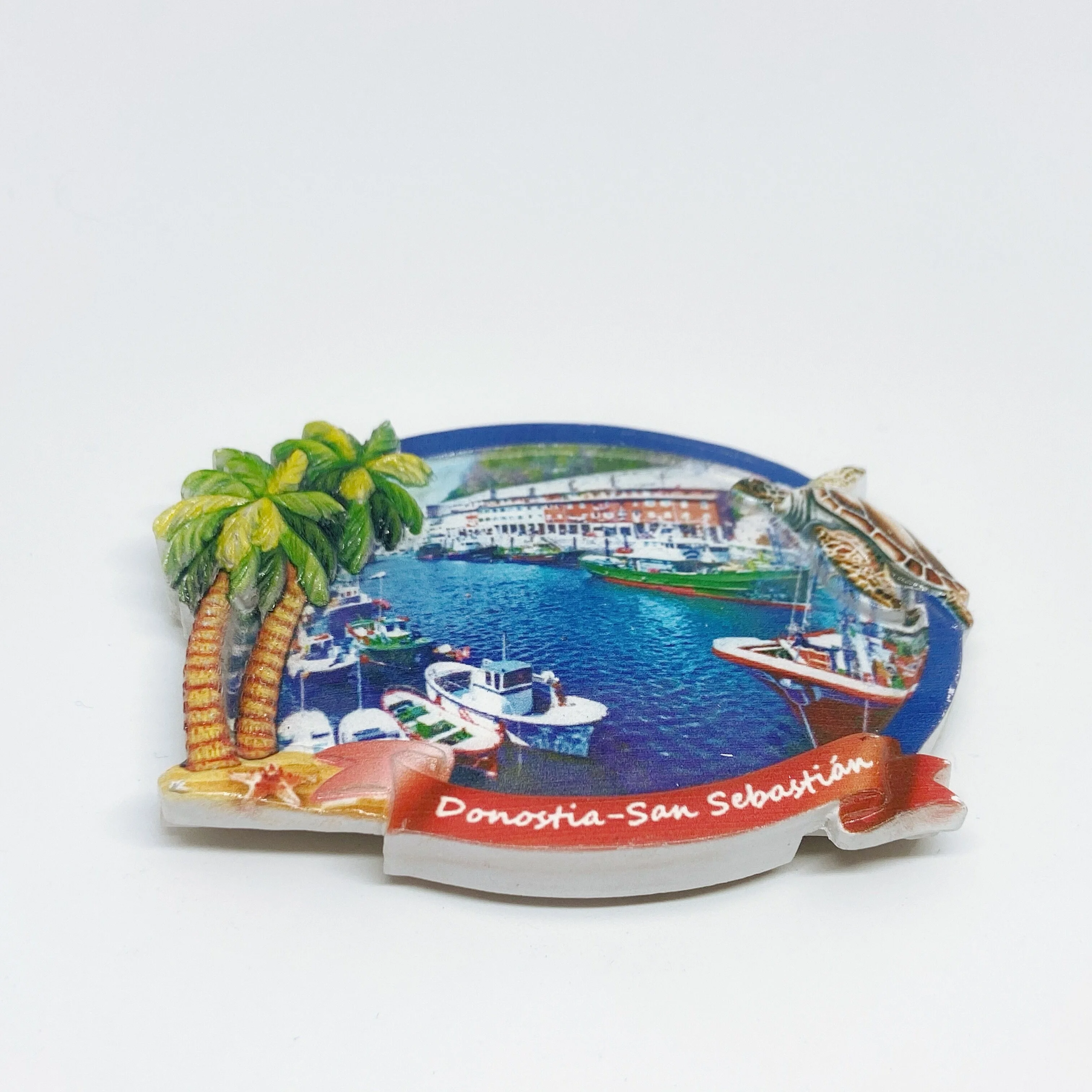 
YIWU BaiWen Wholesale printing customized printing city view logo souvenir machine 3D resin fridge magnet tourist gift 