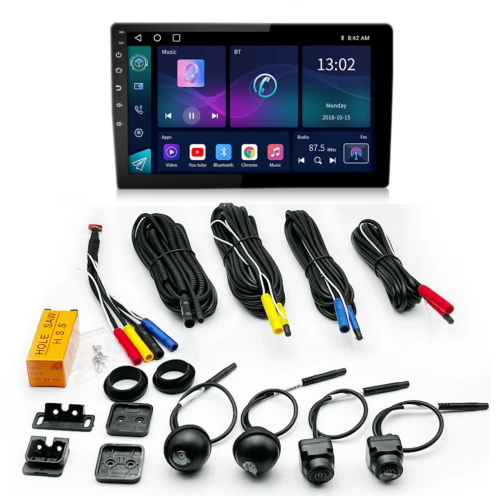 Popular 2 in one Car 360 surrounding parking system car blind spot security system  panoramic driving recording system