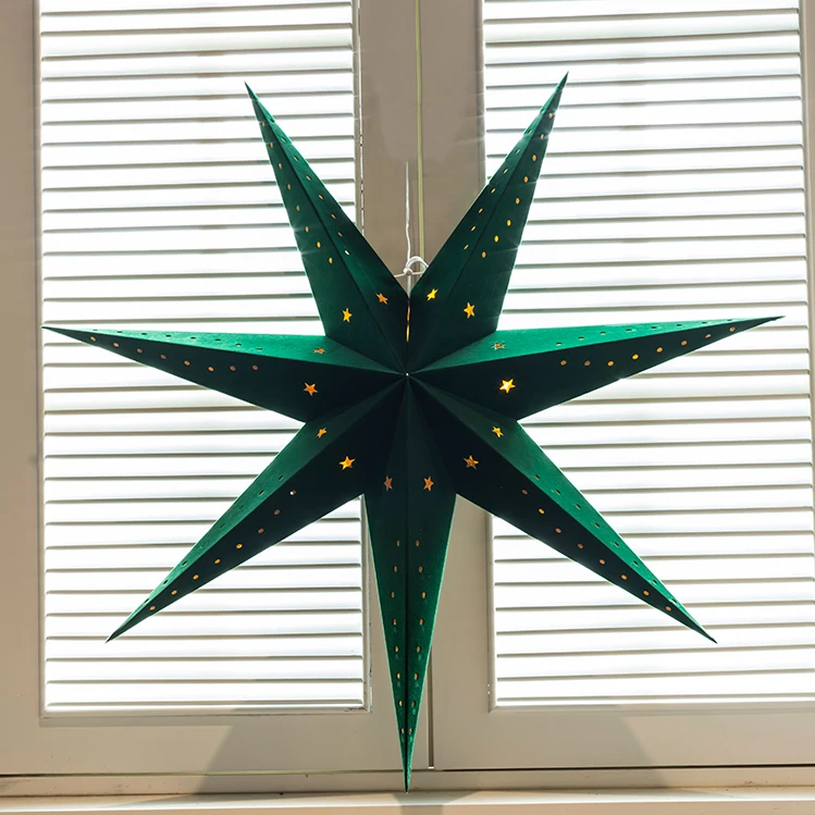 Newish Wedding Paper Star Lantern for Decorations with 15L Warm White LED