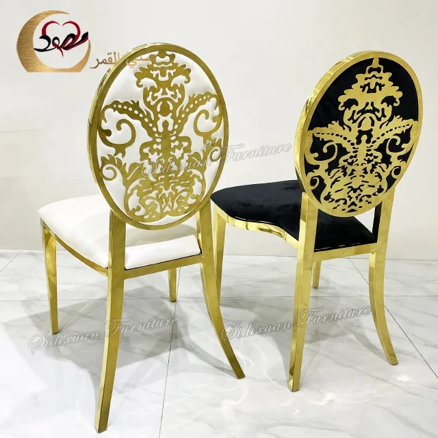 Carved back hotel sitting room tifany wedding black and white chair