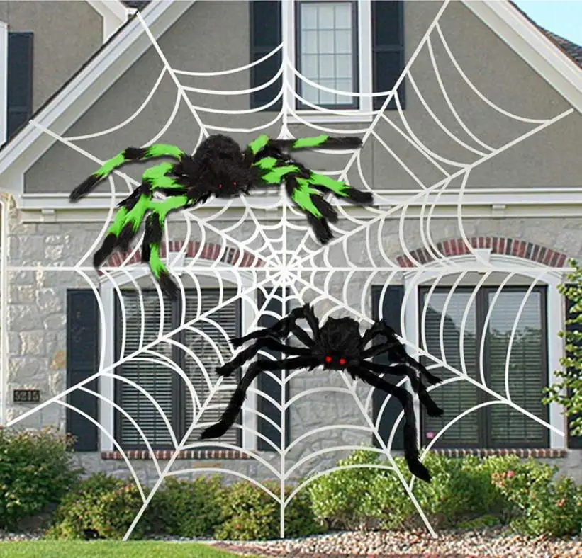 Hot-Selling Halloween Spider Props Ghost Festival Decorations Plush Spider Party Decoration Supplies