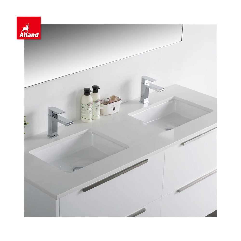 Allandcabinets European Style Lacquer Wall Mounted Washroom Bathroom Furniture Sets in China