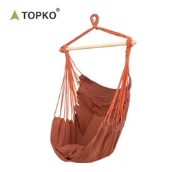 TOPKO сад балкон губки для подвесного стула на открытом воздухе, в цветную полоску хлопок холст отдых гамак висячий стул