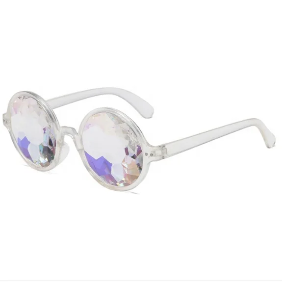 Music Festival Party Rainbow Rhinestone Kaleidoscope Sunglasses Prism Refraction Glasses