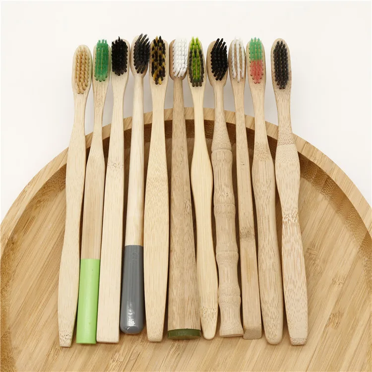  Portable custom logo family travel case bamboo toothbrush private label