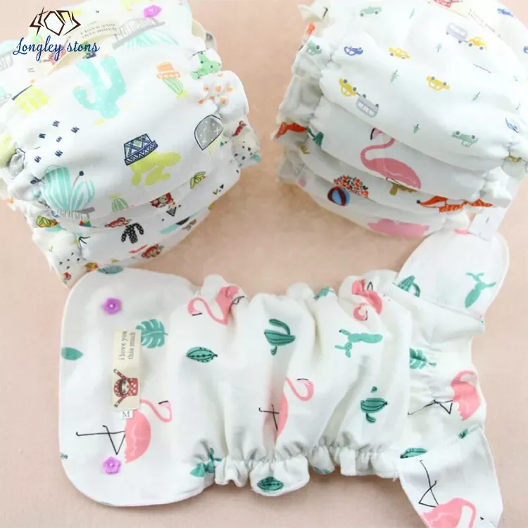 Reusable Baby Cotton Diaper Newborn Baby Handmade Diaper adjustable baby diaper