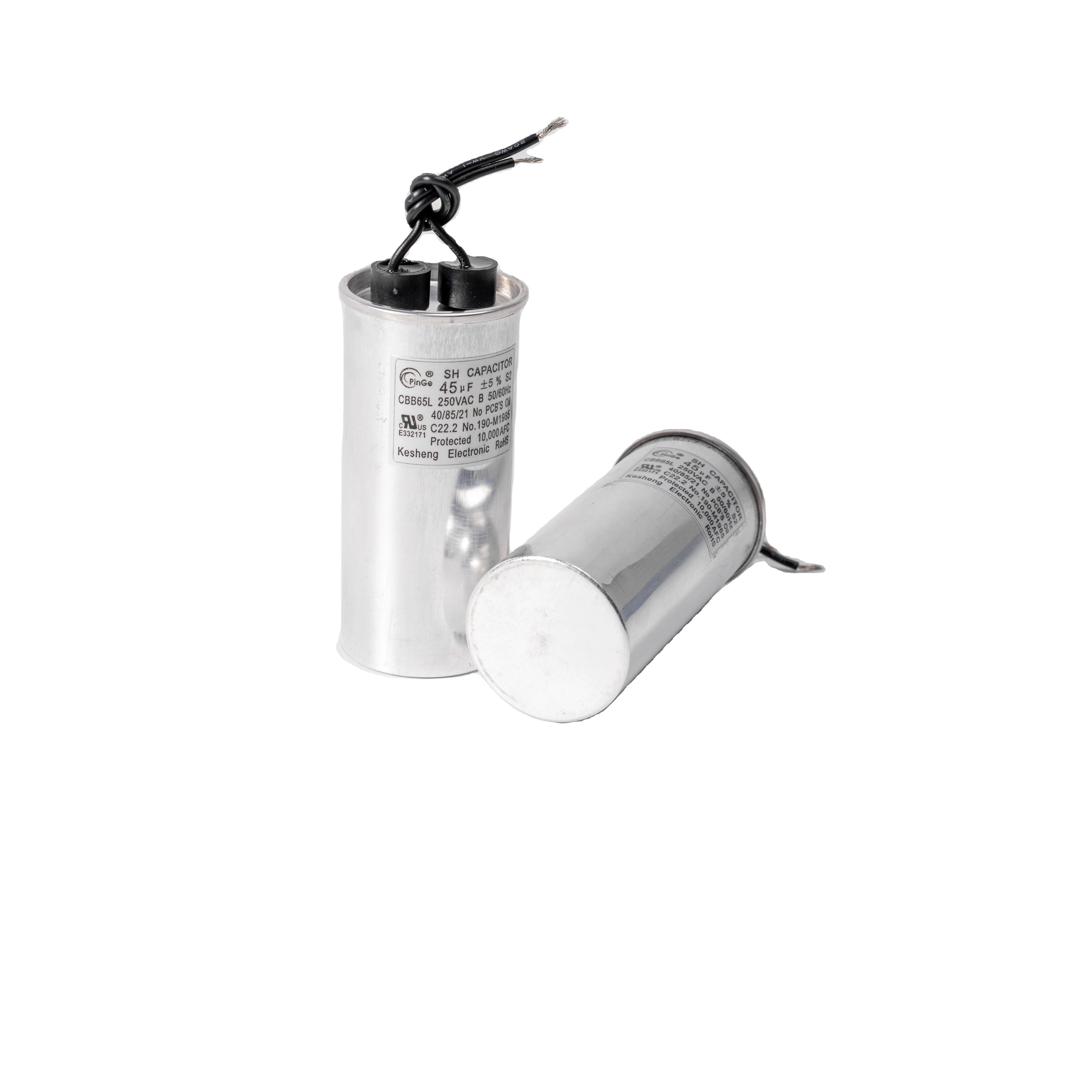 KS PinGe Customized Supplier Film Coupling 450V 45UF CBB65 AC Motor Start Capacitor