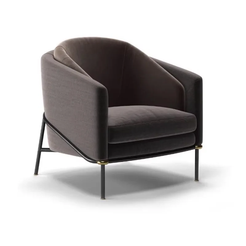 High quality commercial home leisure sofa living room one seater sofa chair fabric armchair for home