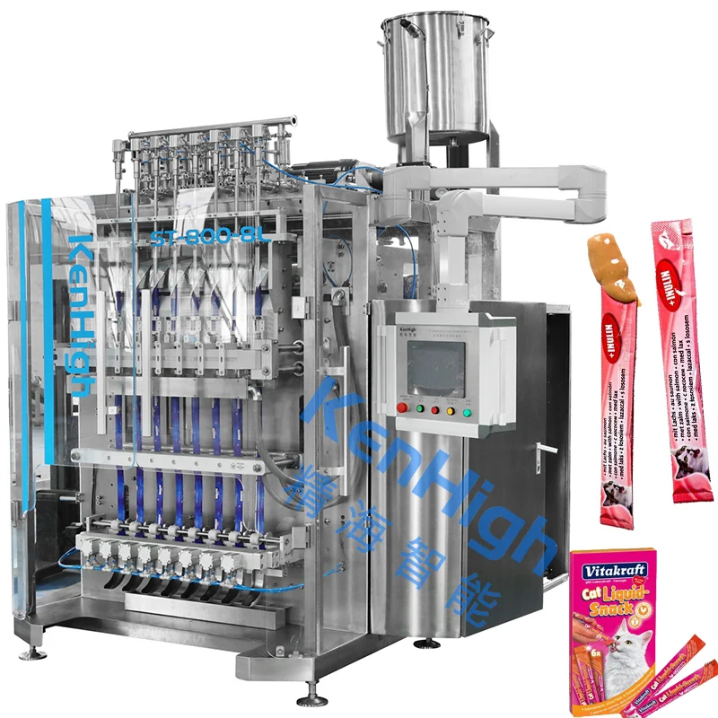 Small Capacity Multi-lane Honey Ketchup Chilli Sauce Mouth Wash Stick Pack Sachet Filling Packaging Machine