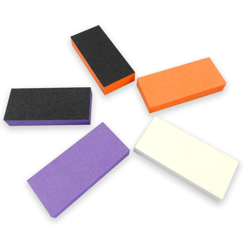 Disposable sponge nail buffer double sided Mini polishing nail buffer Block Manicure Tools