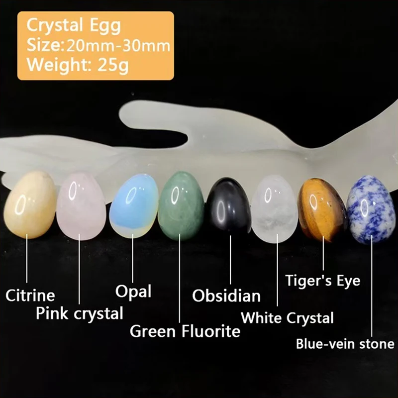 Bulk Wholesale Natural Semi-Precious Stone Crystal Crafts Carvings Mini Egg Shaped Crystal Yoni Eggs For Healing