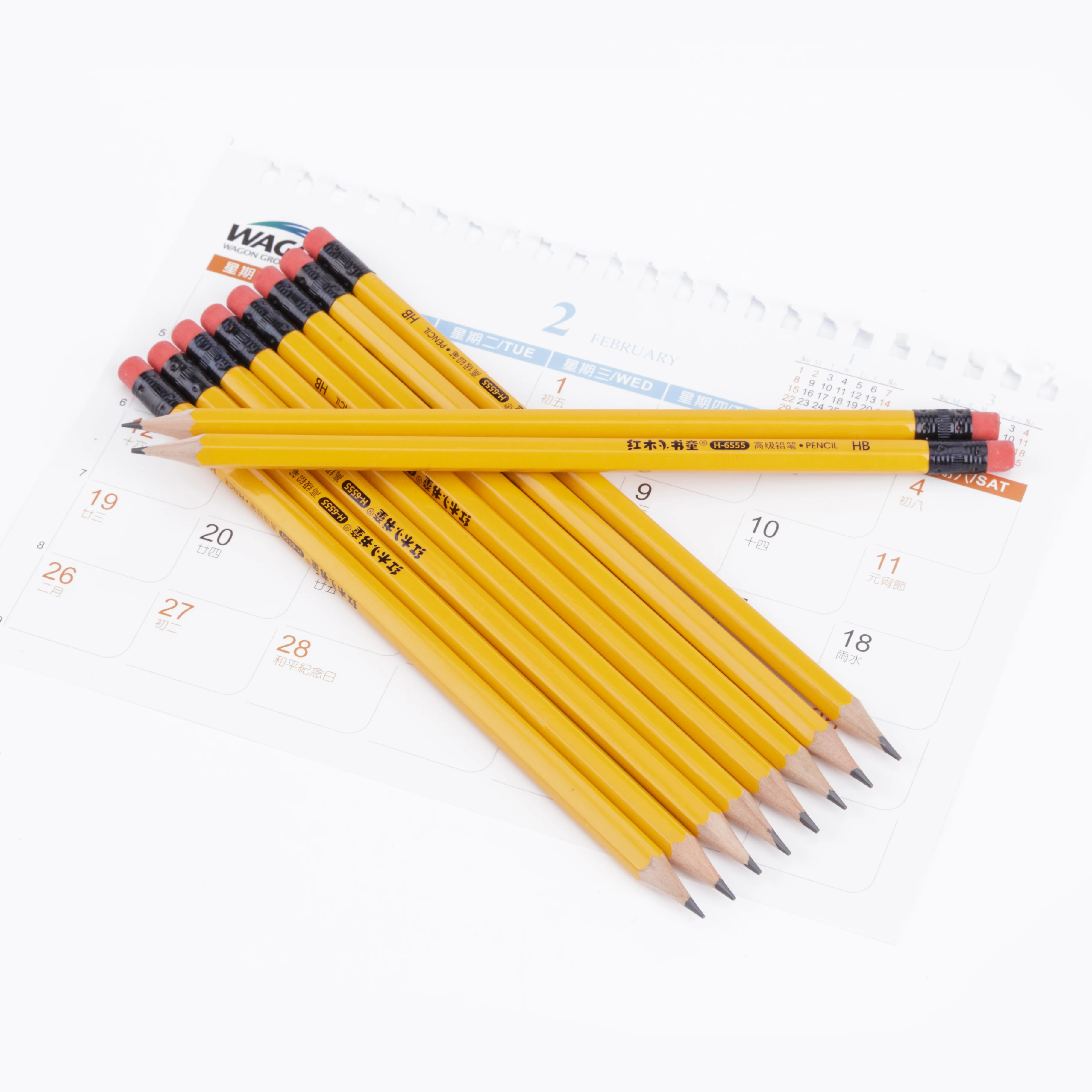 Factory Direct Standard #2 HB pencils with Eraser top Student Writing Pencil
