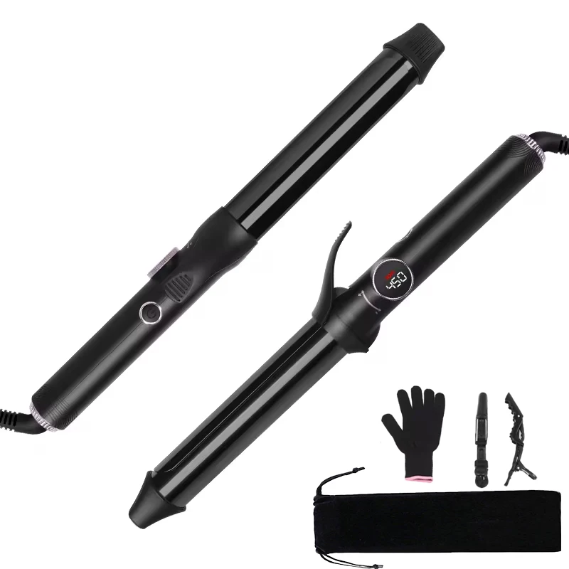 Factory Wholesale Curly Hair Stick Lcd professional hair curling iron Ceramic Barrel Curling Iron