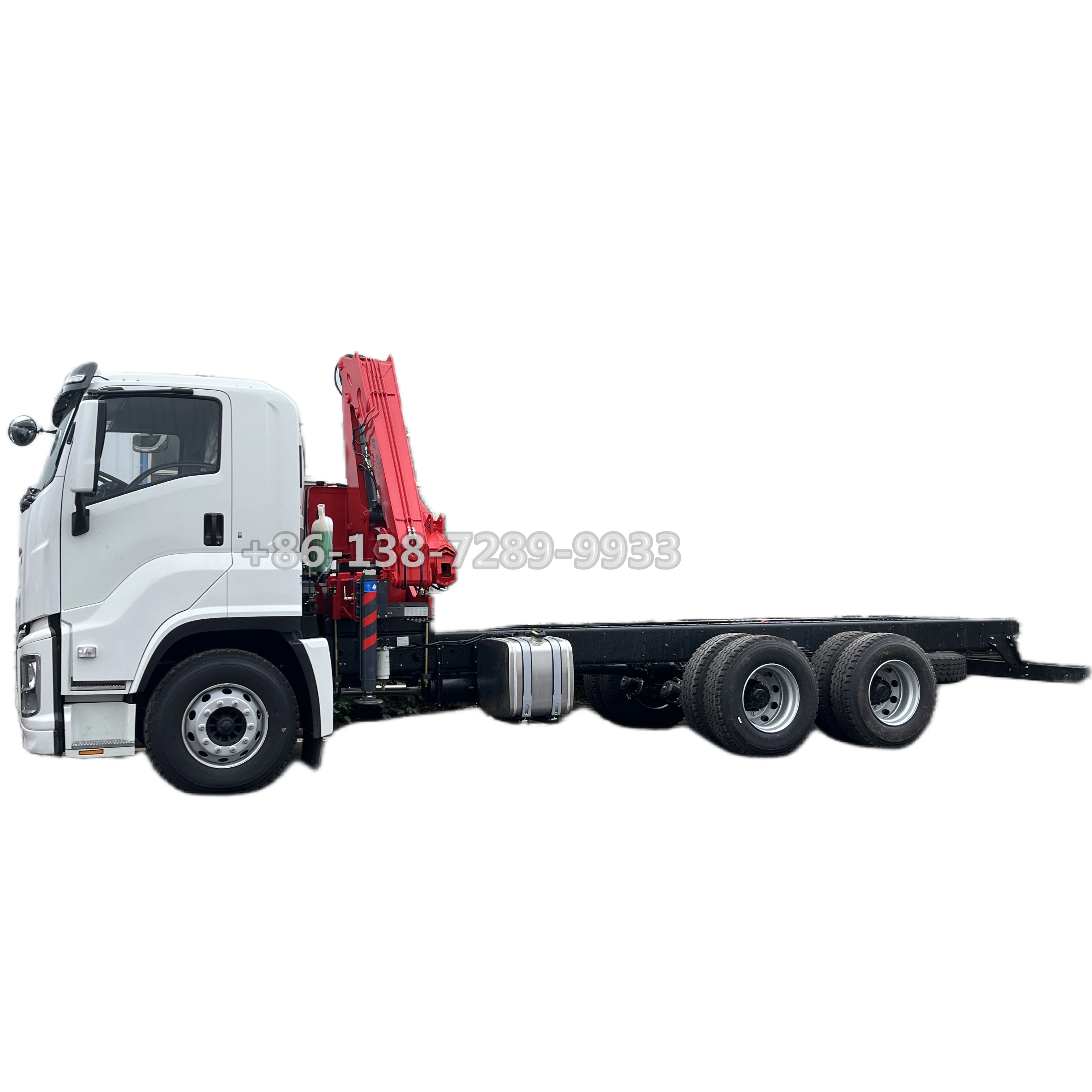 Underlift Towing Equipment ISUZU 18tons Flatbed Truck with Crane for Sale
