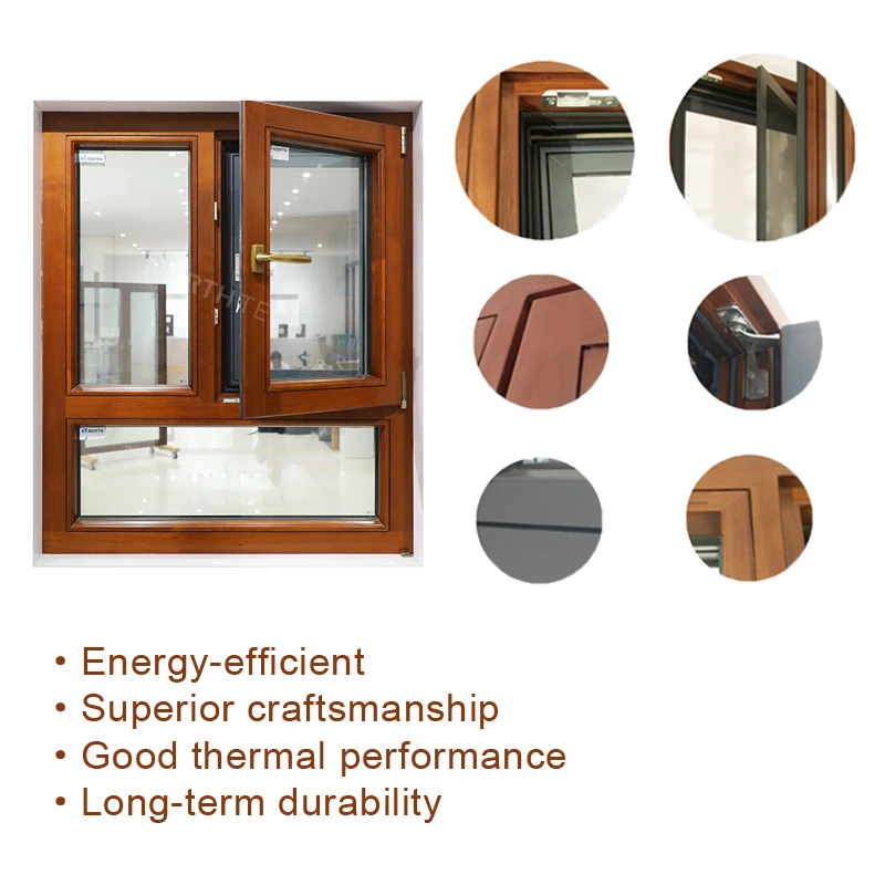 Egress Casement Window Top Selling Products Simple Design Double Crank Aluminium And Wood Sash Windows