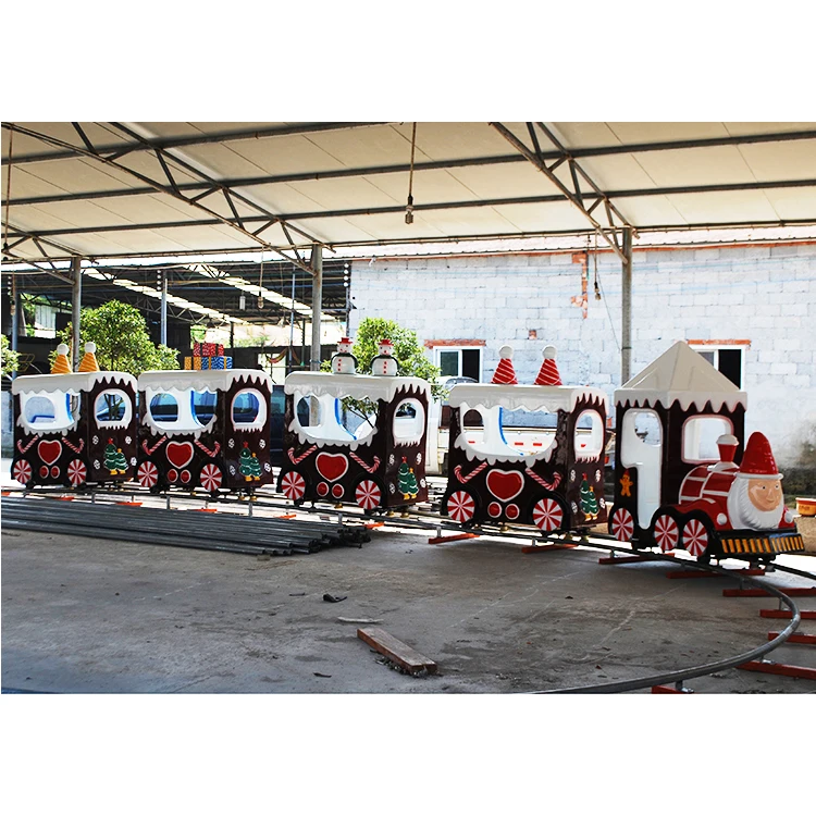 Kiddie trains electric track train amusement park rides electric train for children amusement sale