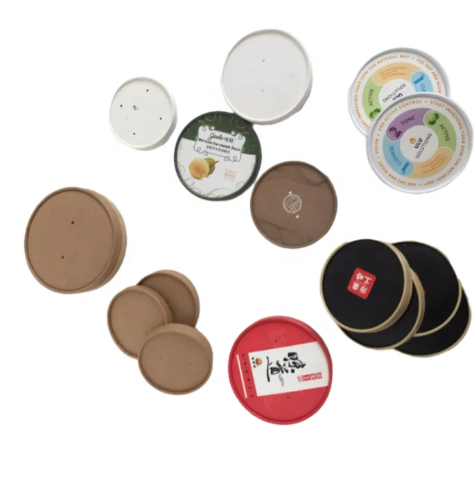 ODM/OEM Customized disposable paper&plastic Cup lid cover for soup bowl Coffee cup