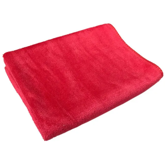Custom Logo Sweat Absorbent Terry red color Microfiber Sports Gym Rally Towel Fitness Towel Workout Towel