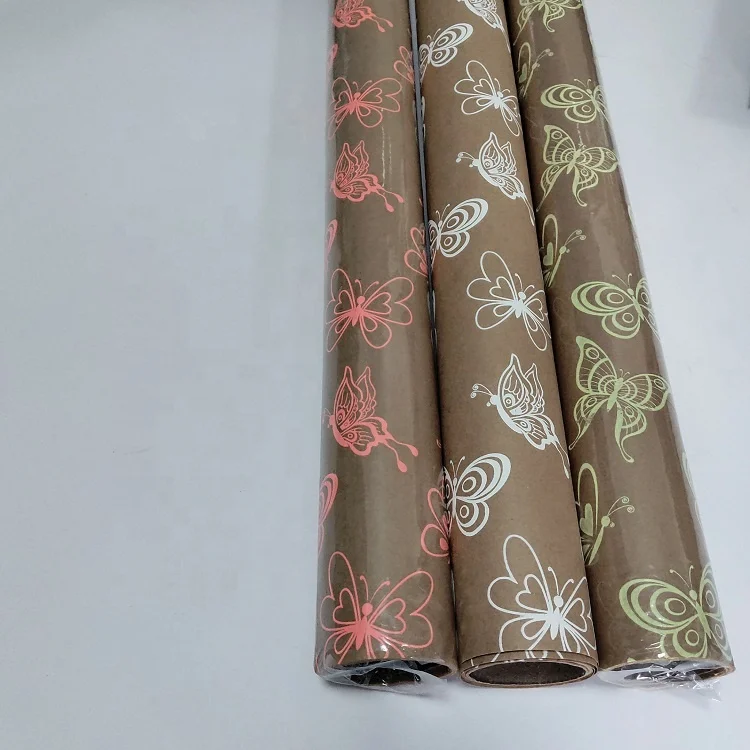 
printed wrapping paper for 2015 valentines day Gift wrapping packaging paper custom printed kraft wrapping rolling paper 