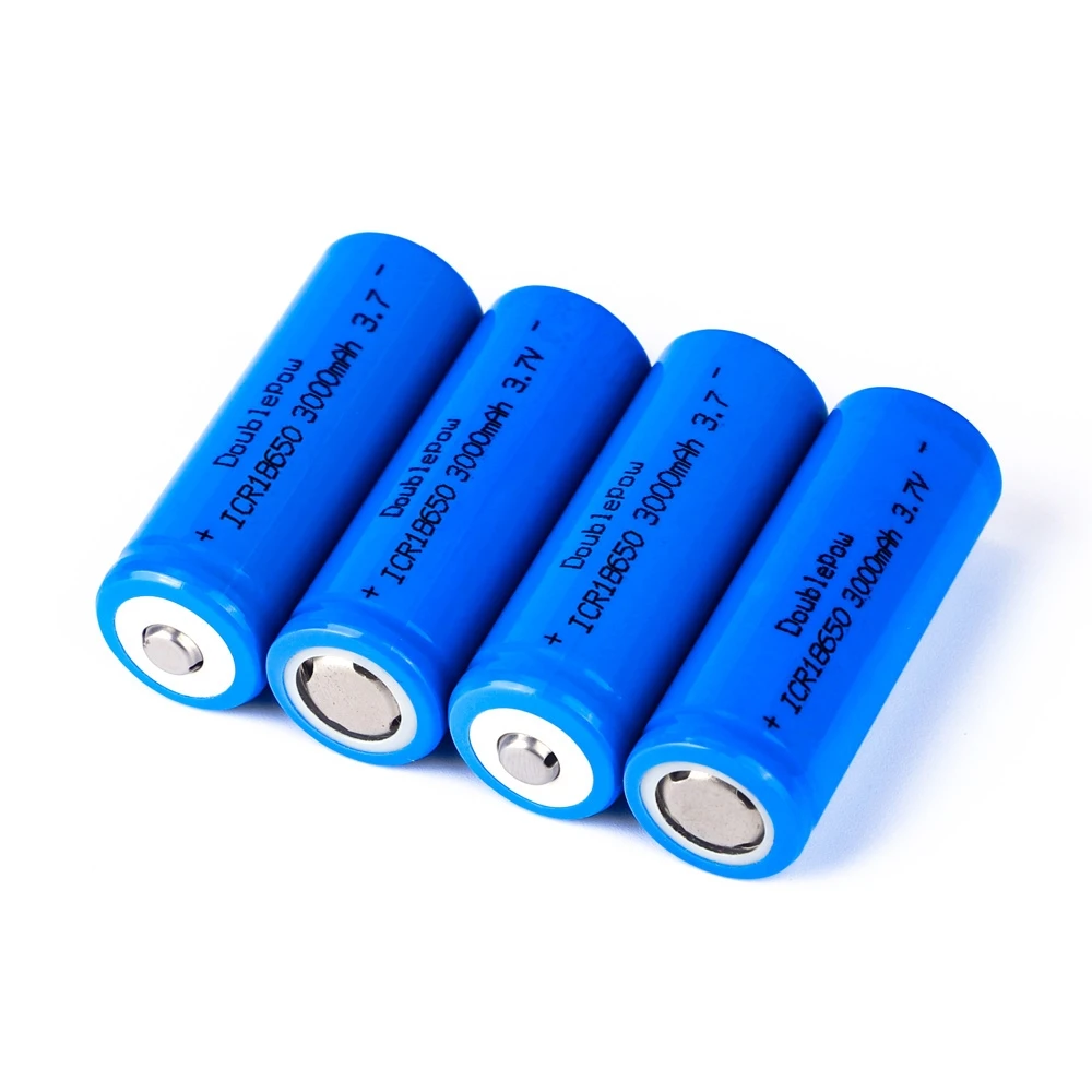 Doublepow 18650 3.7v 3000mAh Rechargeable Li-Ion 18650 3.7V Battery for Home Storage