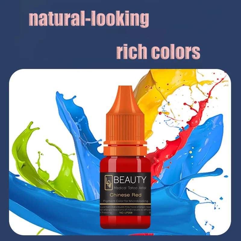 OEM Organic Medical Micropigmentation Tattoo Ink Color Semi Permanent Makeup PMU Pigment for Microblading Eyebrows Lips