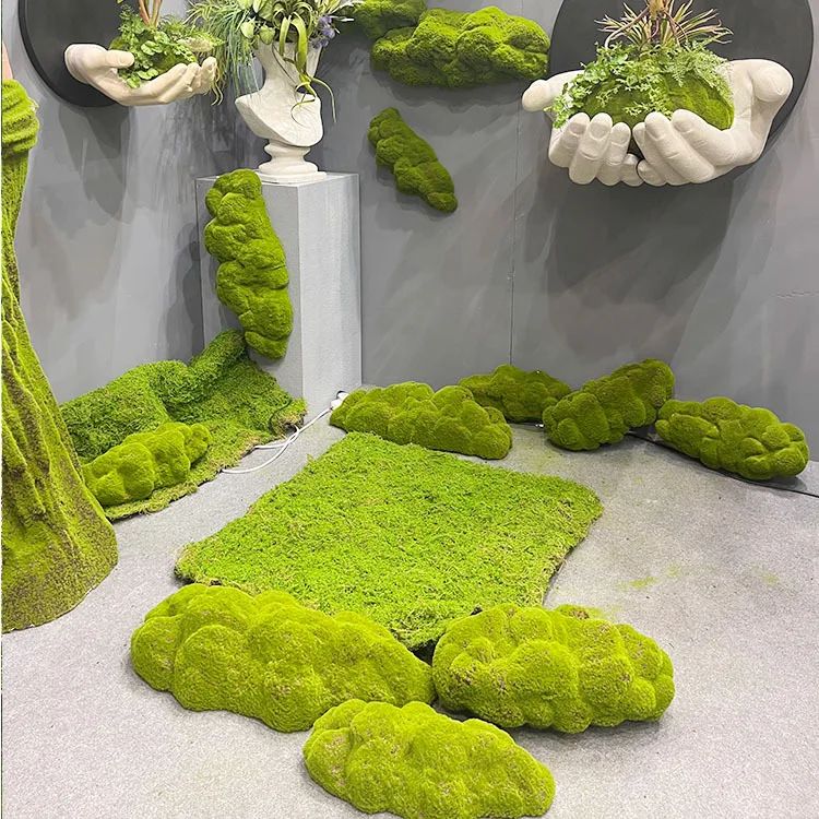 Synthetic Grass Artificial Moss Ornaments garden decoration Artificial rockery lawn simulated moss