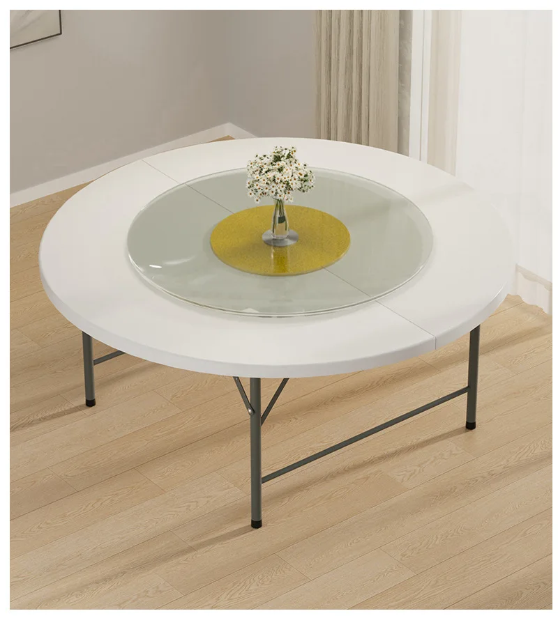 Folding Table Regular Bench Table 5 Fold in Half Round Party Dining Table