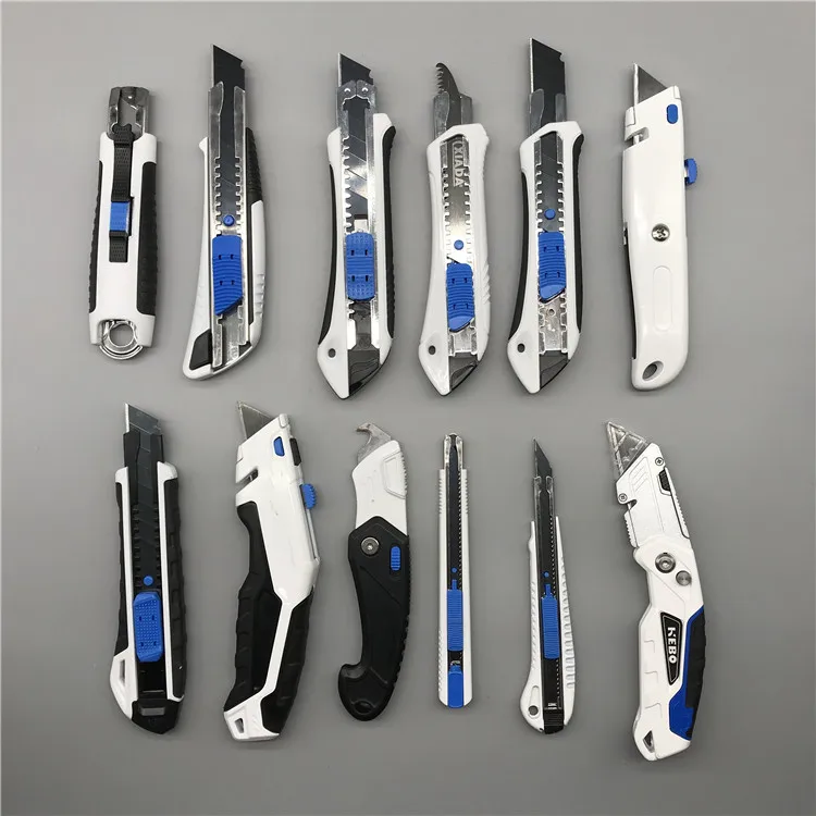 Mini plastic ABS snap off 3/5pcs blades box office paper cutting cutter utility knife 9mm