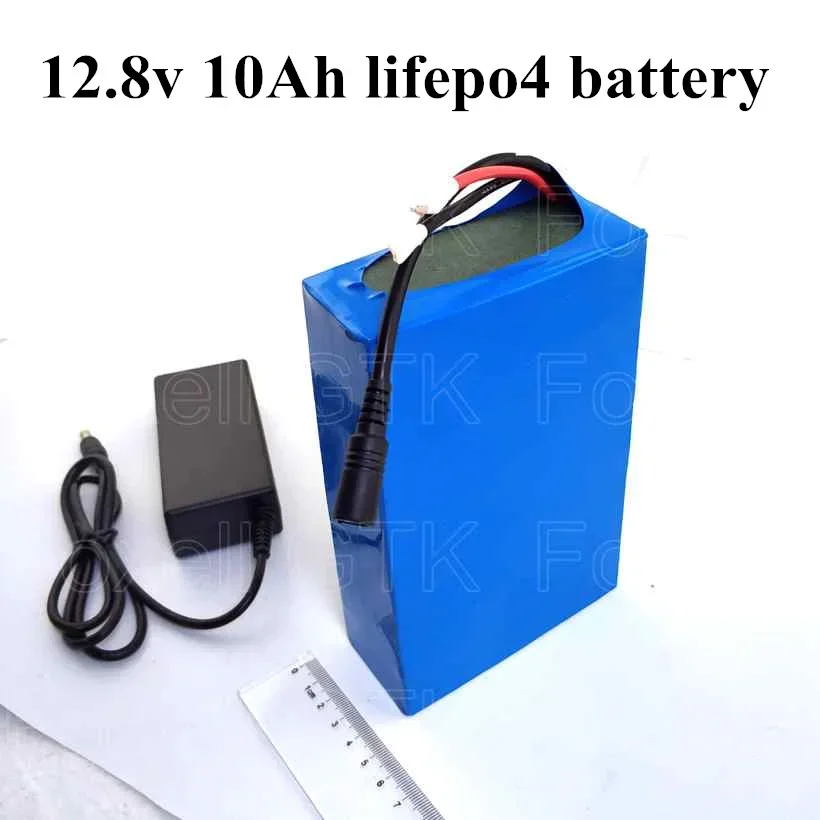Large capacity 12V 10ah LIfepo4 18650 lithium battery BMS protection board 12V 10,000 power + 12V 3A charger 14.6v