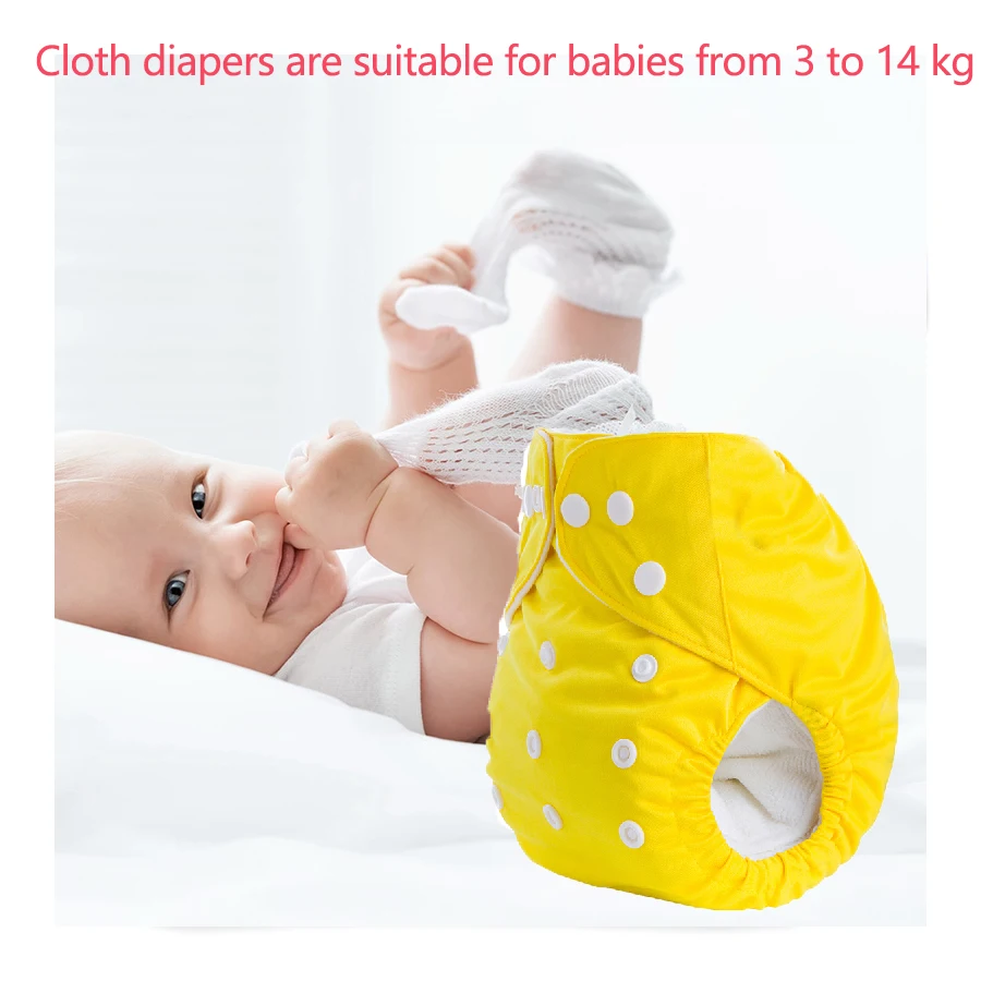 2 Cloth Diaper Covers &3pcs Microfiber inserts &1 Wet Dry Bag Washable Reusable Cloth Diaper Sets with Wet Bag