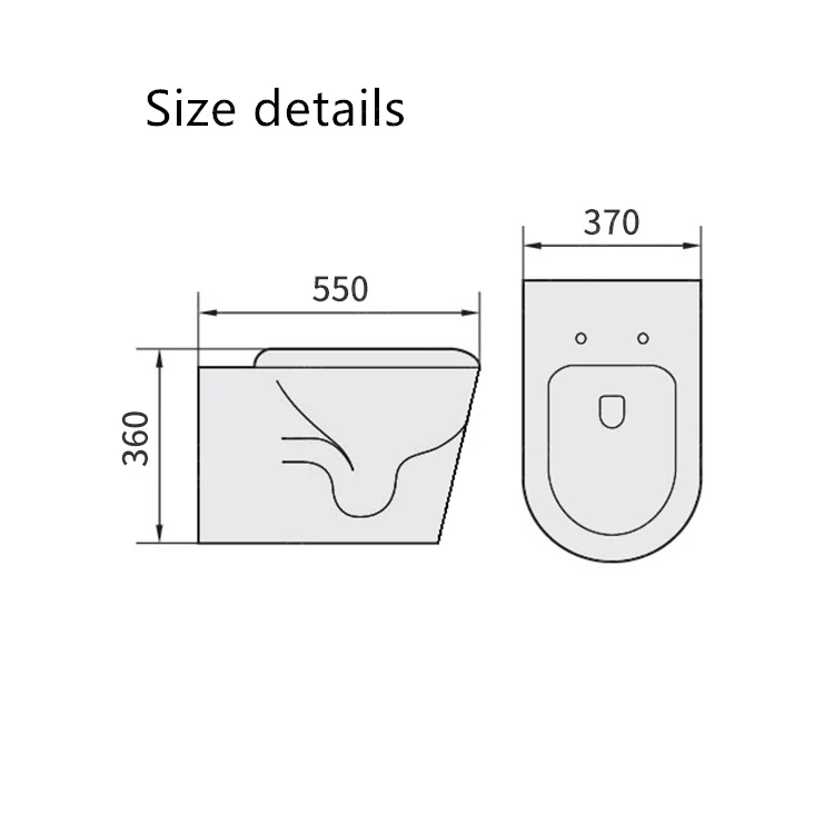 
Chaozhou wall-hung toilets WIth UF cover 