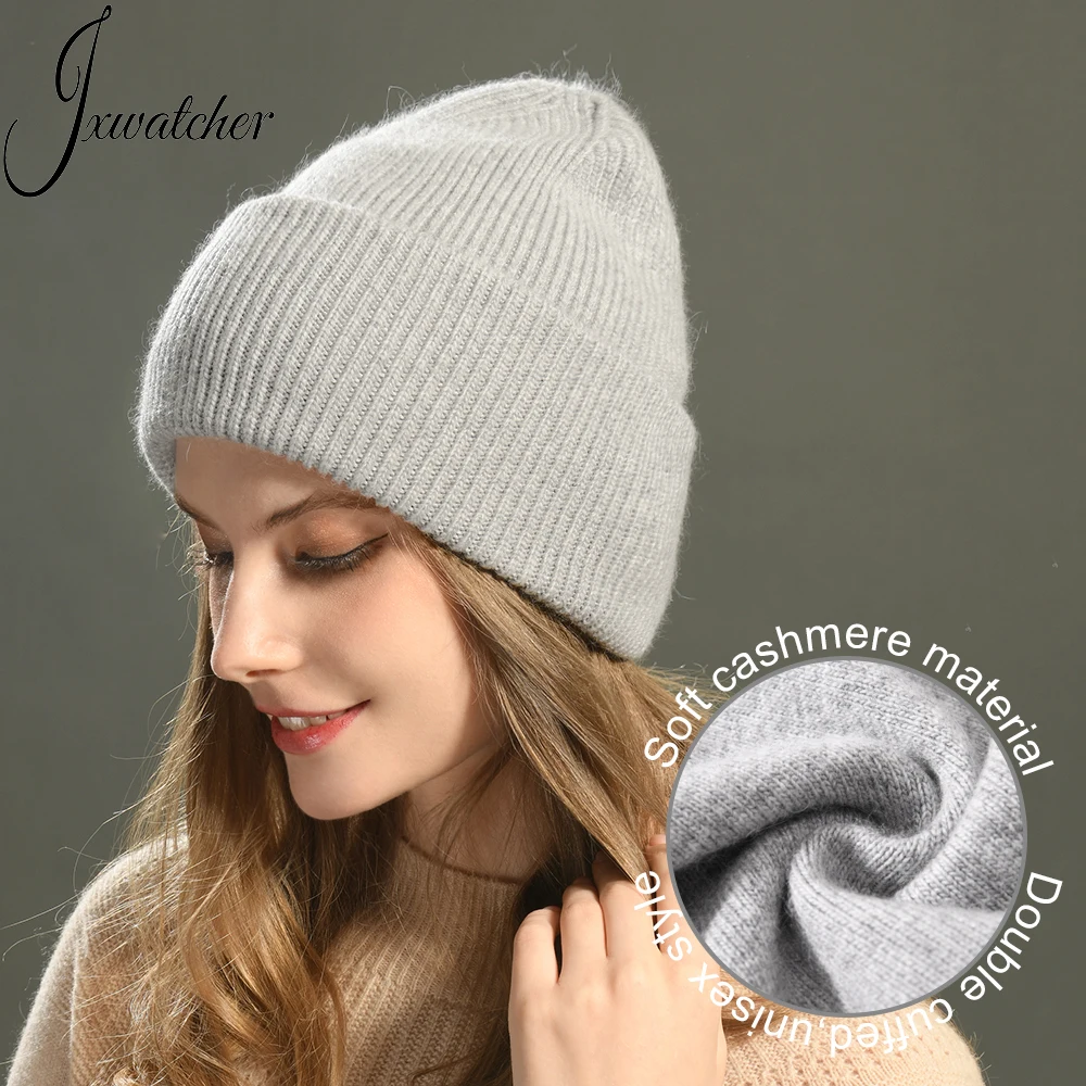 Striped Blank Solid Color Cuffed Wholesale Winter Hat Women Plain Unique Toque Thick Warm Soft Wool Knitted Hip Hop Beanie Hat